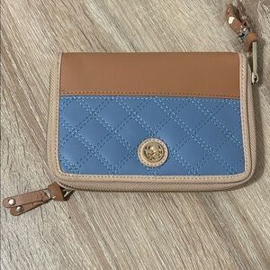 Spartina Genuine Leather Blue and Tan Women's Wallet